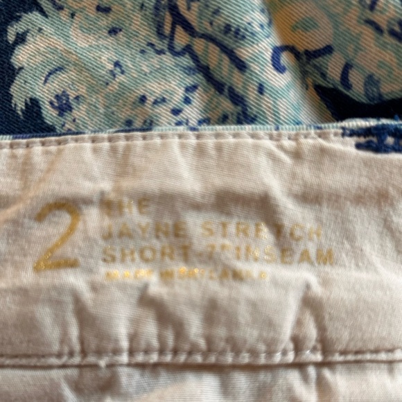 Lilly Pulitzer Jayne Shorts Deep Indigo Joy Ride Elephants Cotton Blue 7" Size 2 - Picture 8 of 12